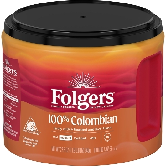 Folgers Colombian Ground Coffee, 22.6 Ounce -- 6 per case