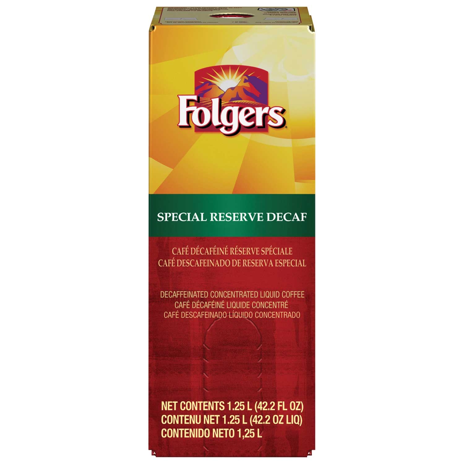 Folgers Special Reserve Decaffeinated Coffee, 1.25 Liter -- 2 per case.