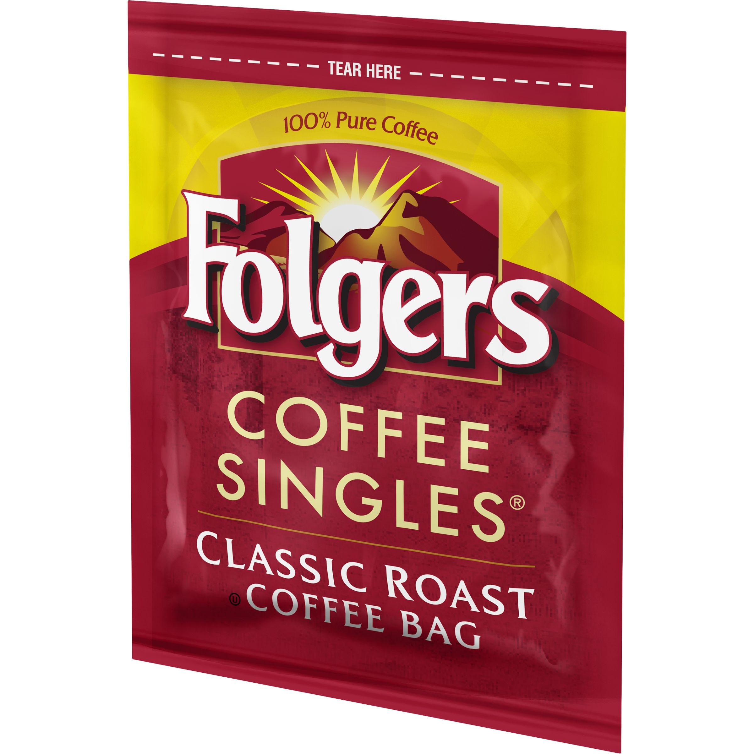 Folgers Coffee Singles - 19 packets per box, 12 boxes per case