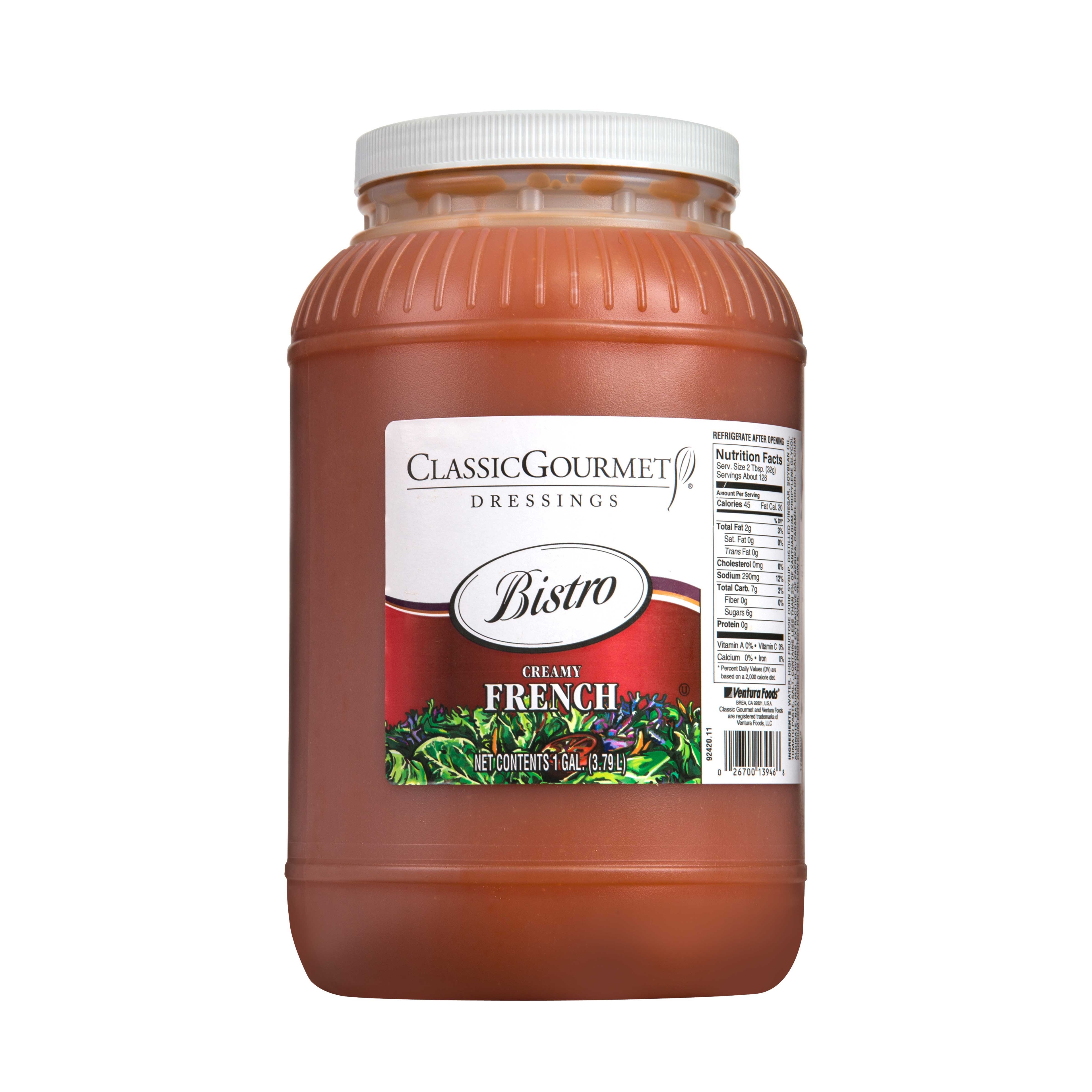 Ventura Foods Classic Gourmet Bistro Creamy French Salad Dressing, 4 Gallon.