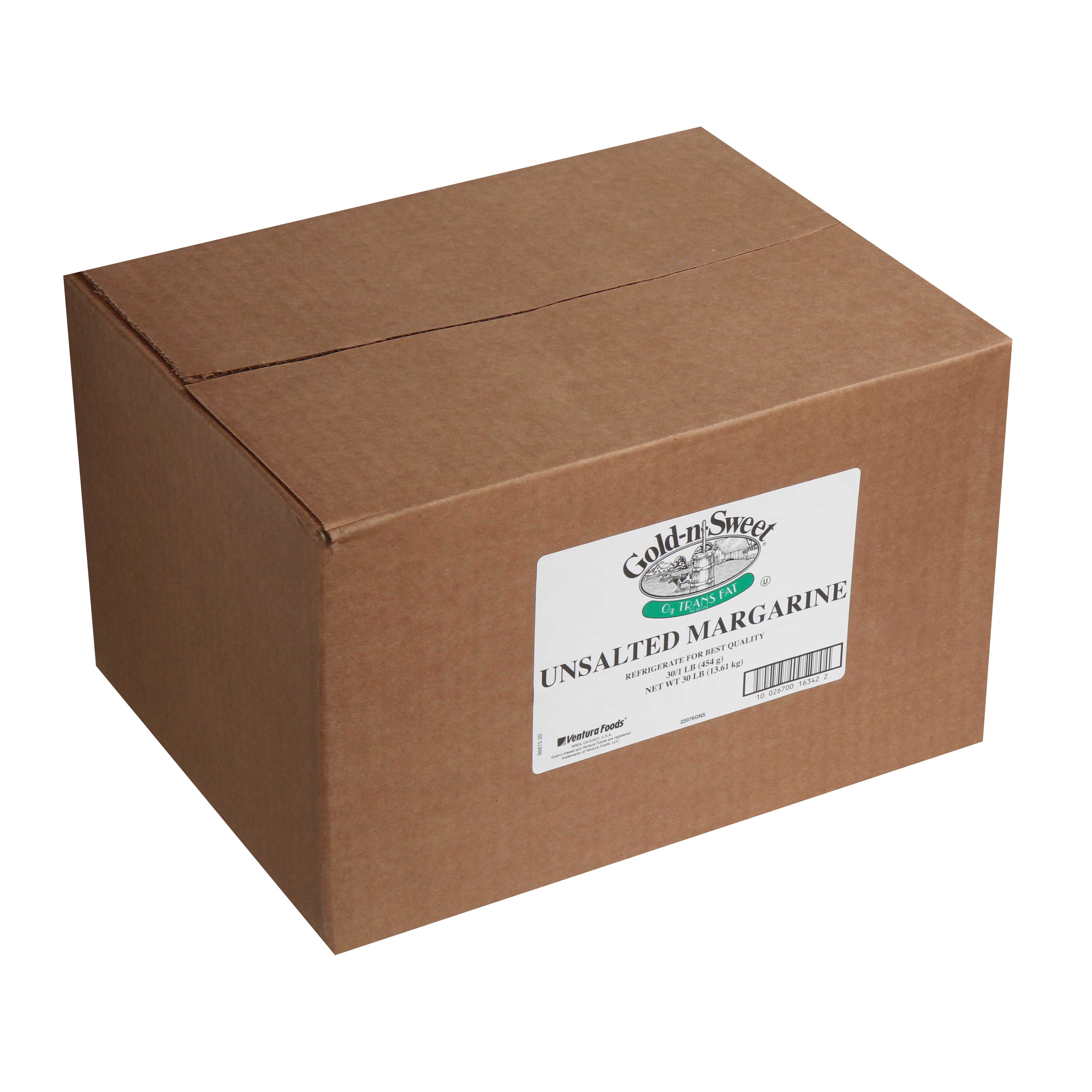 Gold n Sweet Unsalted Margarine, 1 Pound -- 30 per case.