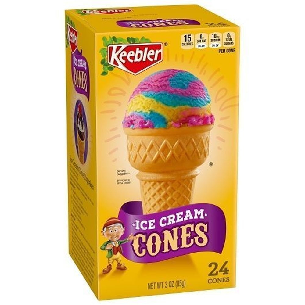 Keebler Ice Cream Cone, 3 Ounce -- 6 per case