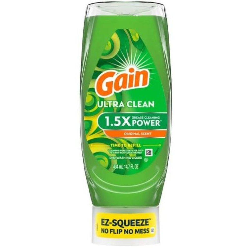 Gain EZ-Squeeze Original Scent Dishwashing Liquid Dish Soap, 14.7 Fluid Ounce -- 8 per case