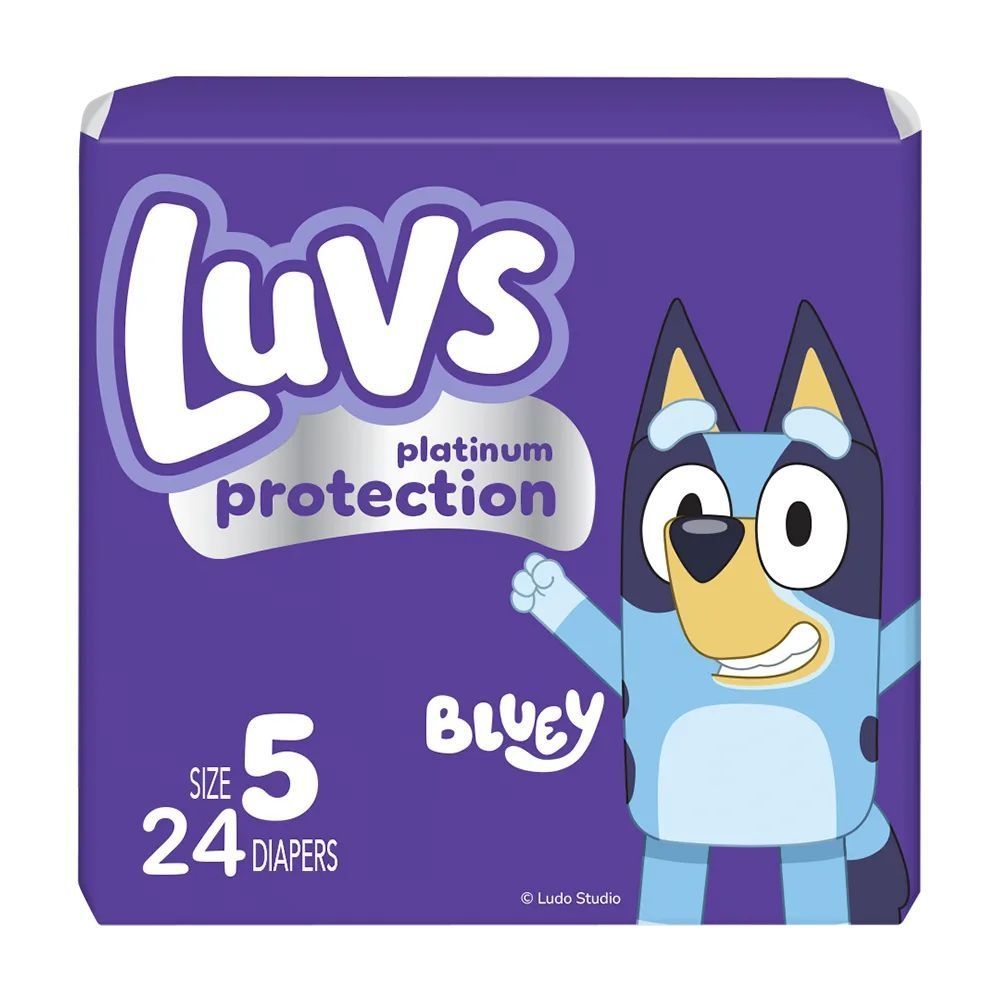 Luvs Platinum Size 5 Diaper - Jumbo Pack, 24 count - 4 per case