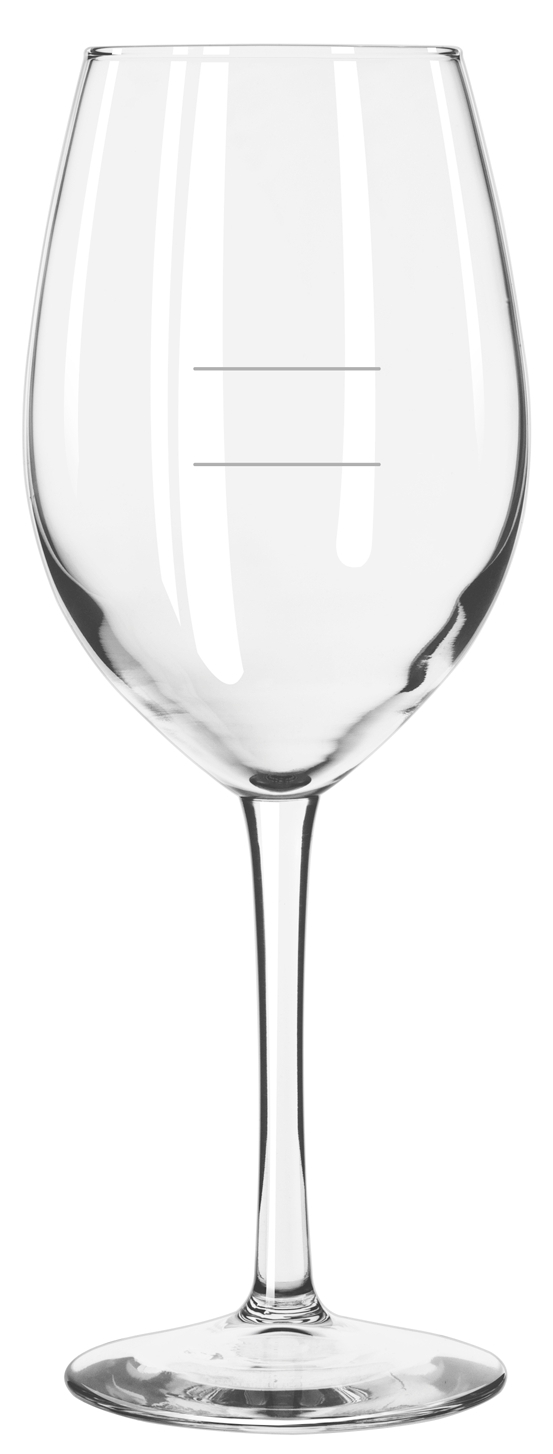 Libbey 7553/1178N Vina Wine Glass with Pour Lines, 17 Ounce -- 12 per case.