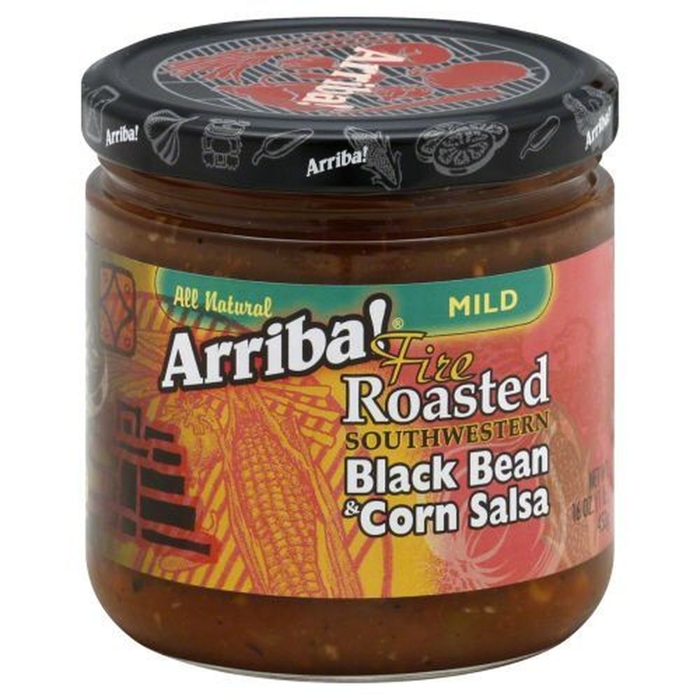 Arriba Fire Roasted Mild Black Bean and Corn Salsa, 16 Ounce -- 6 per case