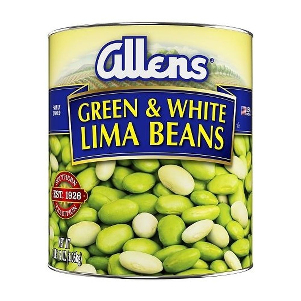 Allens Green and White Lima Beans, 111 Ounce -- 6 per case