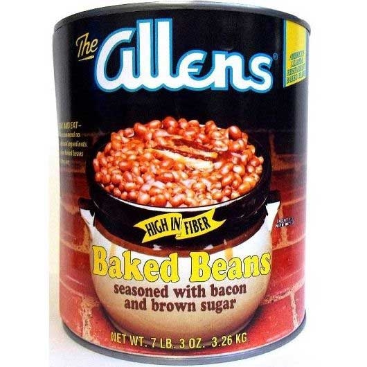Allens Seasoned with Bacon and Brown Sugar Baked Beans, 115 Ounce -- 6 per case