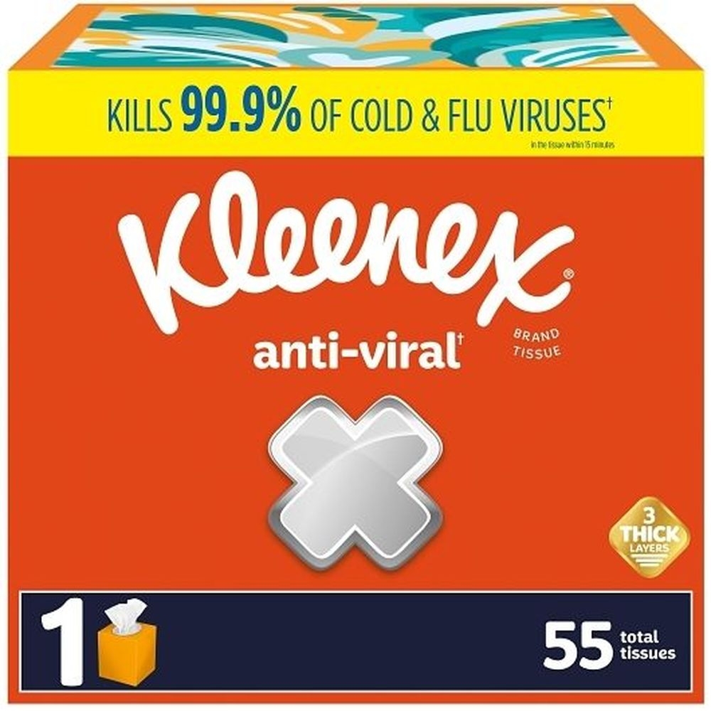 Kleenex Anti-Viral Facial Tissue, 55 count -- 27 per case