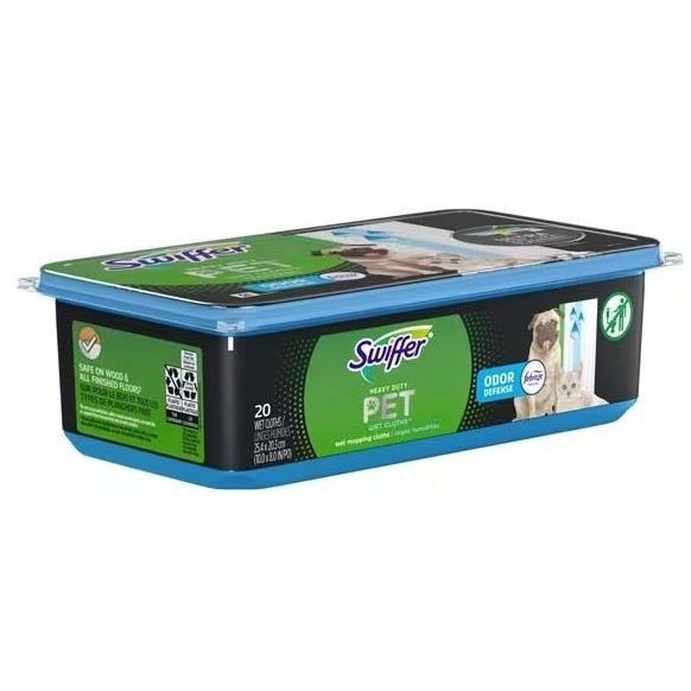Swiffer Duster Heavy Duty Pet Wet Mopping Cloth Refill, 20 count -- 6 per case