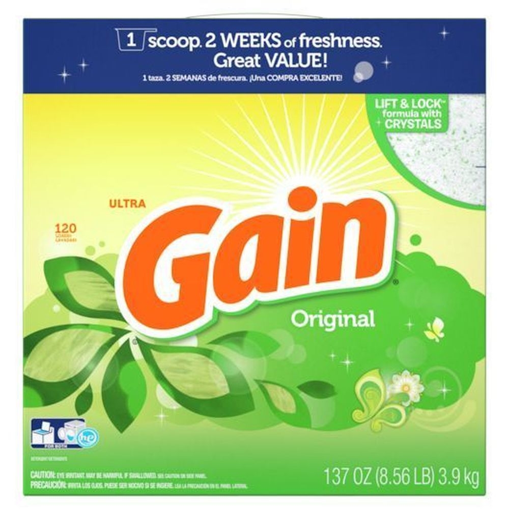 Gain Regular High Suds Detergent Powder, 8.56 Pound -- 2 per case