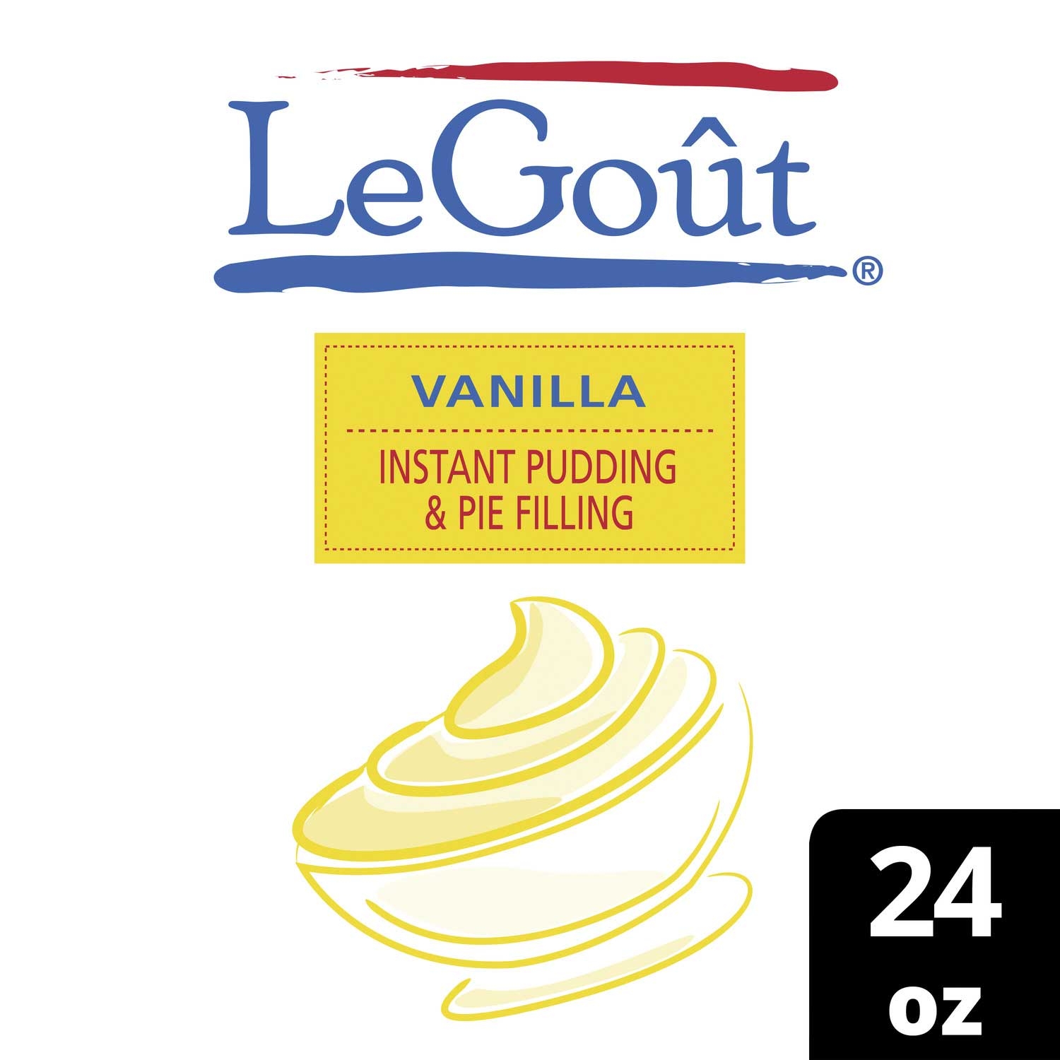 LeGout Vanilla Instant Pudding and Pie Filling, 24 Ounce -- 12 per case