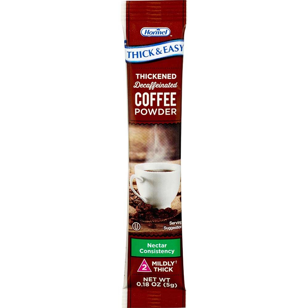 Hormel Healthlabs Thick and Easy Nectar Consistency Decaffeinated Coffee, 5 Gram -- 72 per case.