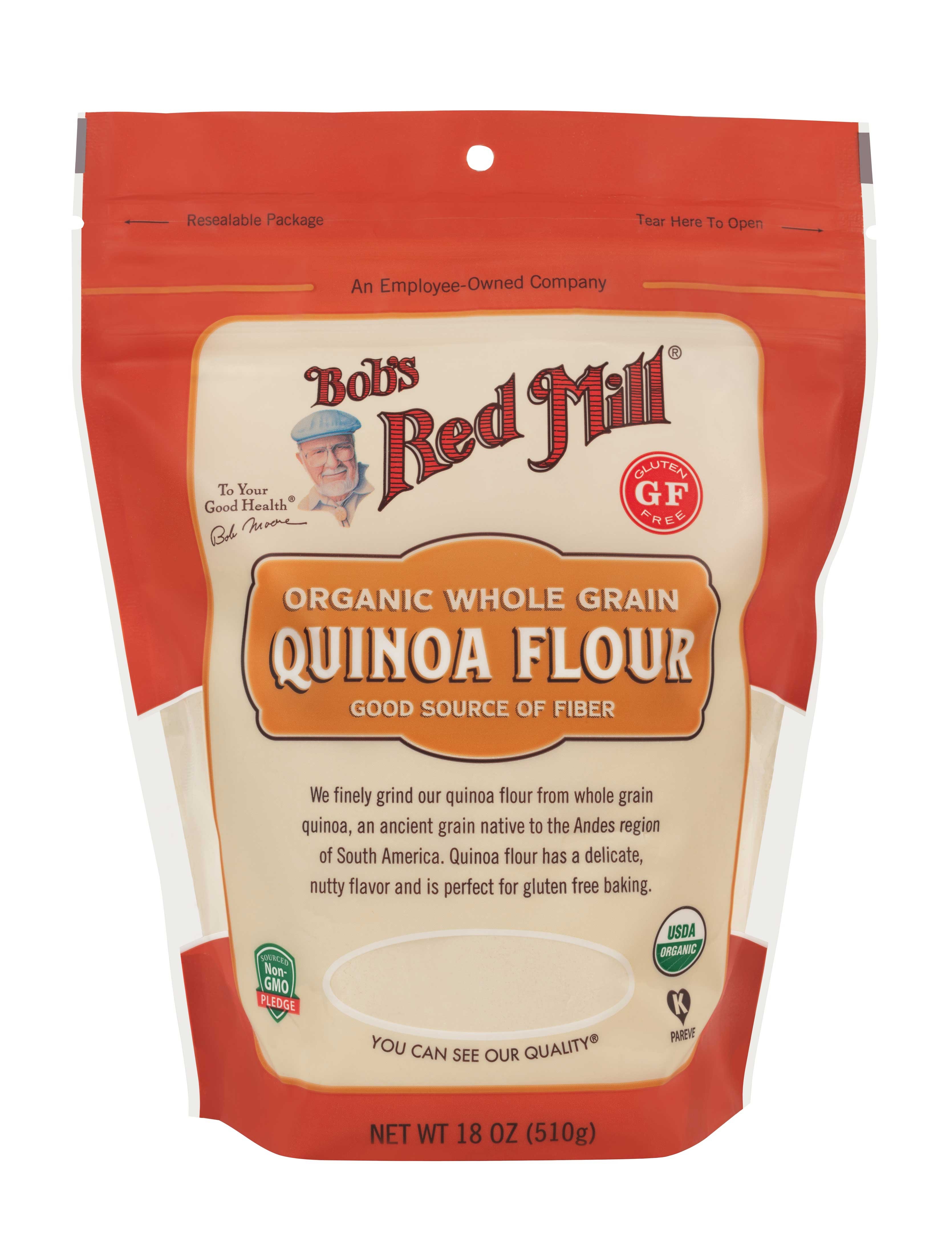 Bobs Red Mill Organic Quinoa Flour, 18 Ounce -- 4 per case.