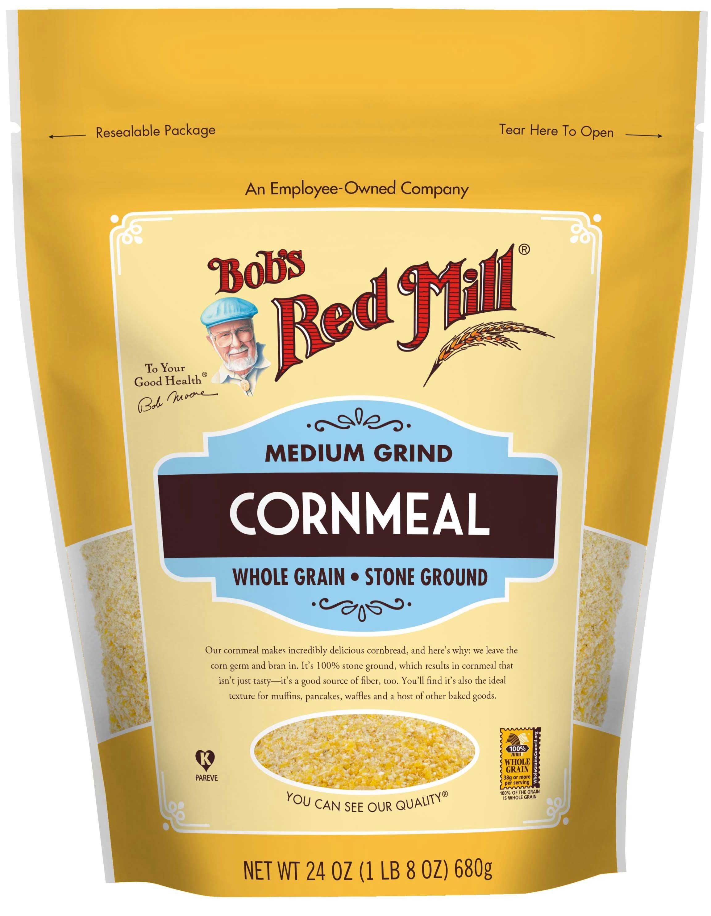 Bobs Red Mill Medium Grind Cornmeal, 24 Ounce Pouch -- 4 per case