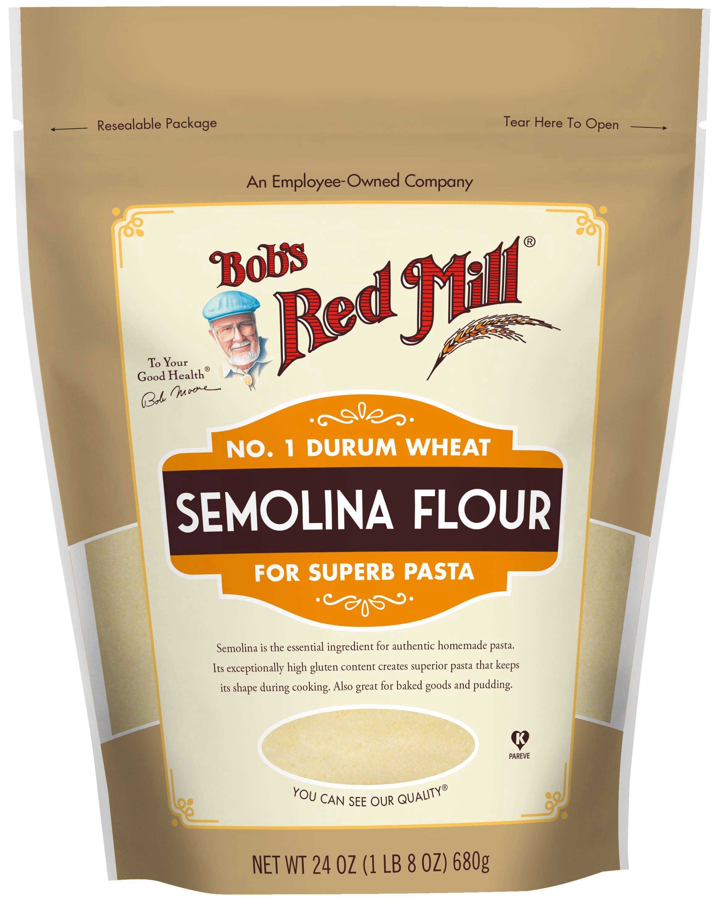 Bobs Red Mill Semolina Flour, 24 Ounce -- 4 per case