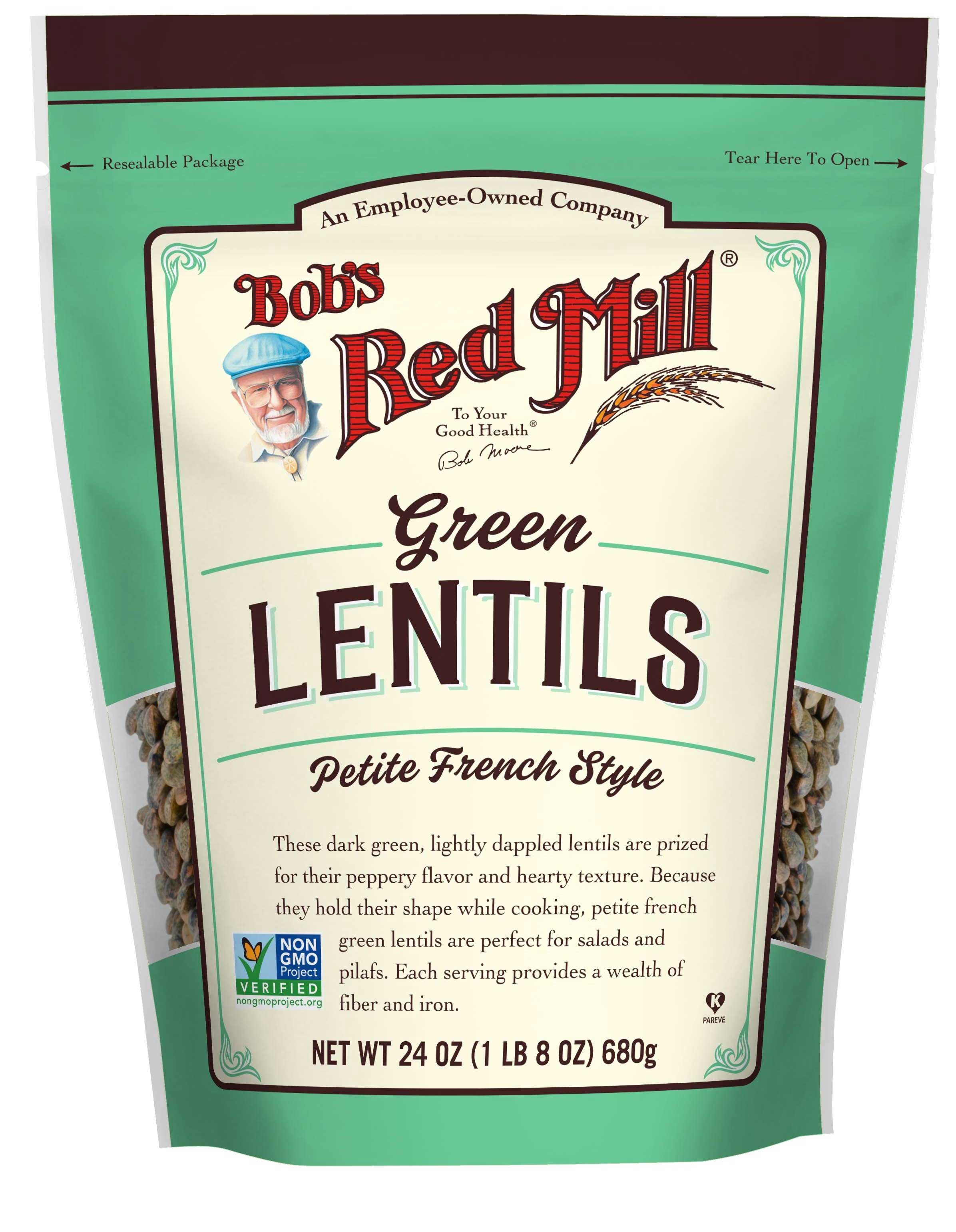 Bobs Red Mill Petite French Green Lentil, 24 Ounce -- 4 per case
