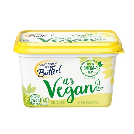 I Cant Believe Its Not Butter Vegan Butter Spread, 15 Ounce -- 8 per case.