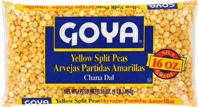 Goya Yellow Split Peas - 16 oz. bag,  24 bags per case