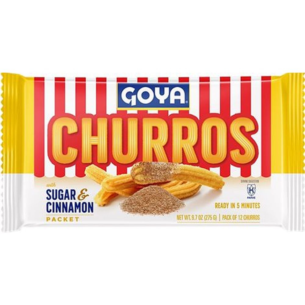 Goya Churros with Sugar and Cinnamon Sauce, 9.7 Ounce Packet -- 12 per case