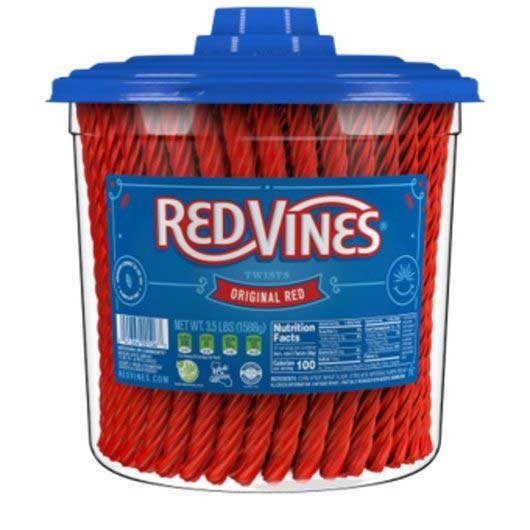 Red Vines Original Red Licorice Twists, 3.5 Pound Jar -- 4 per case