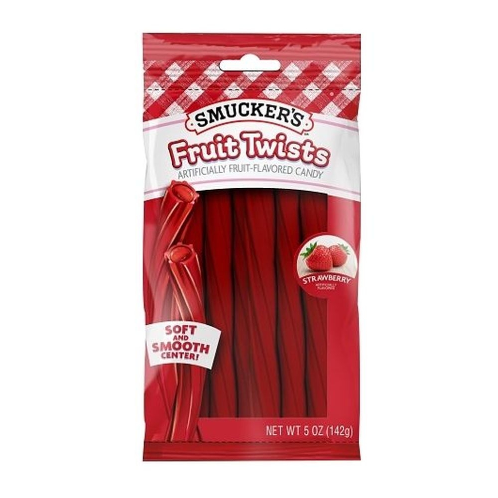 Frankford Smuckers Fruit Twists Strawberry Candy, 5 Ounce -- 72 per case