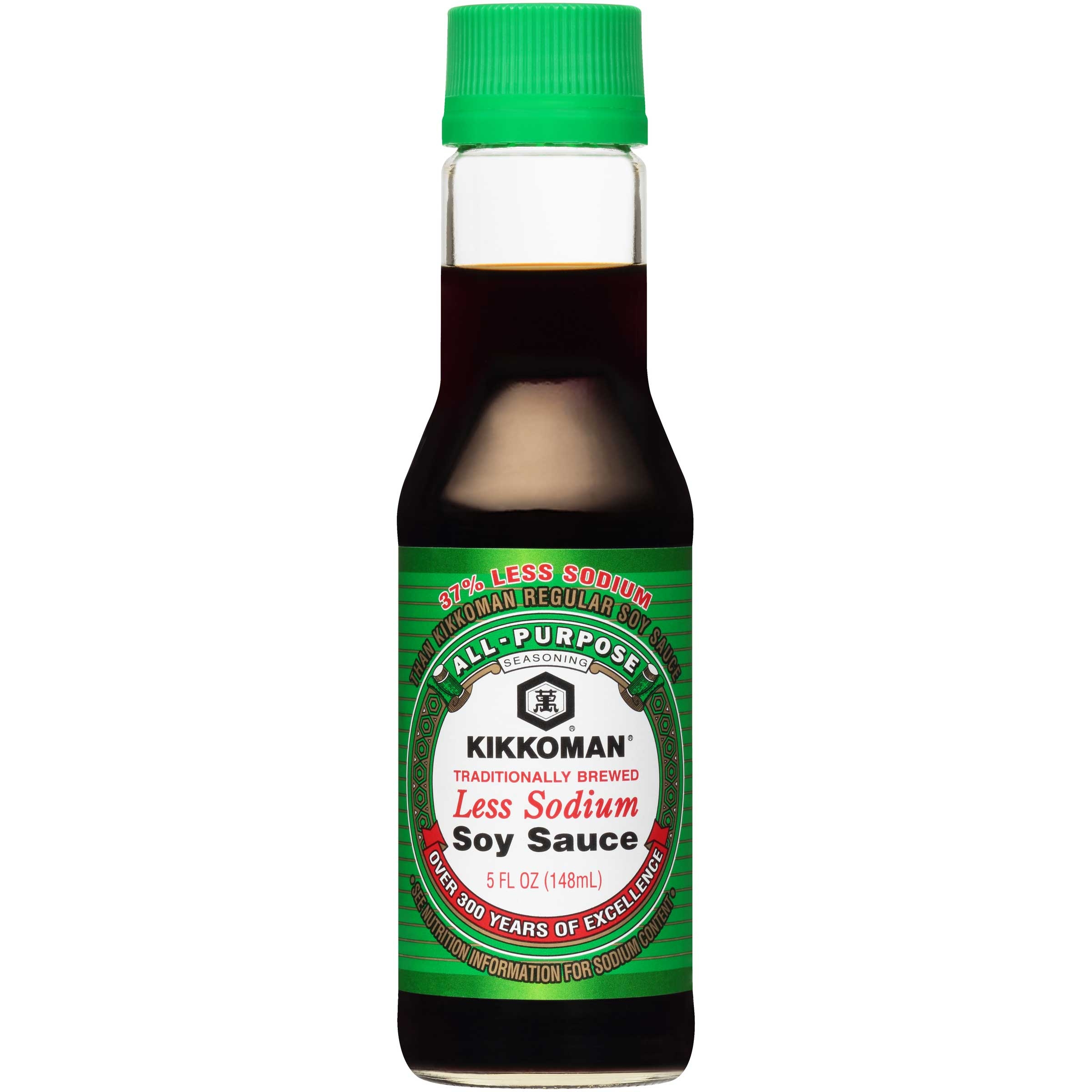 Kikkoman Less Sodium Soy Sauce, 5 Fluid Ounce -- 12 per case.
