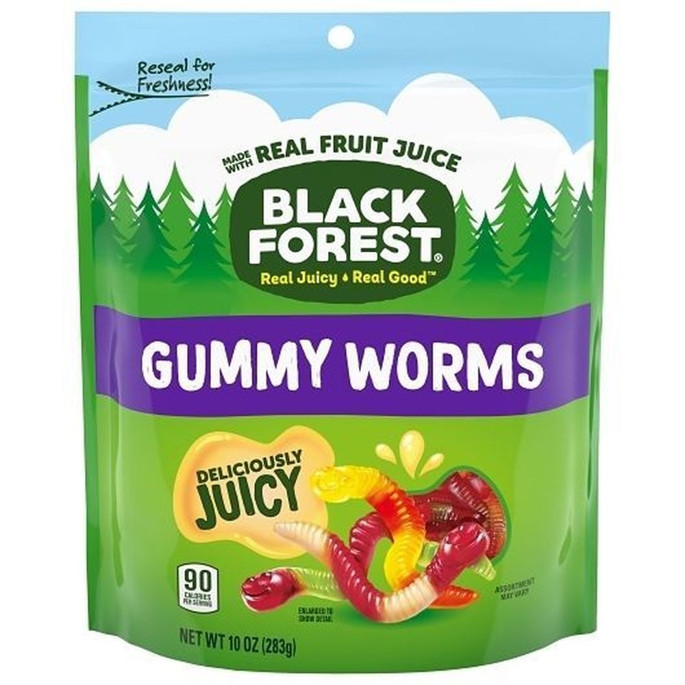 Black Forest Gummy Worms, 10 Ounce Stand Up Bag -- 6 per case