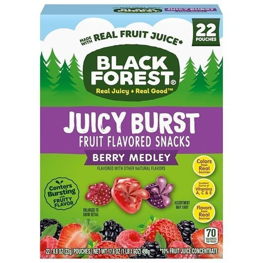 Black Forest Juicy Burst Berry Medley Fruit Flavored Snacks, 17.6 Ounce -- 5 per case