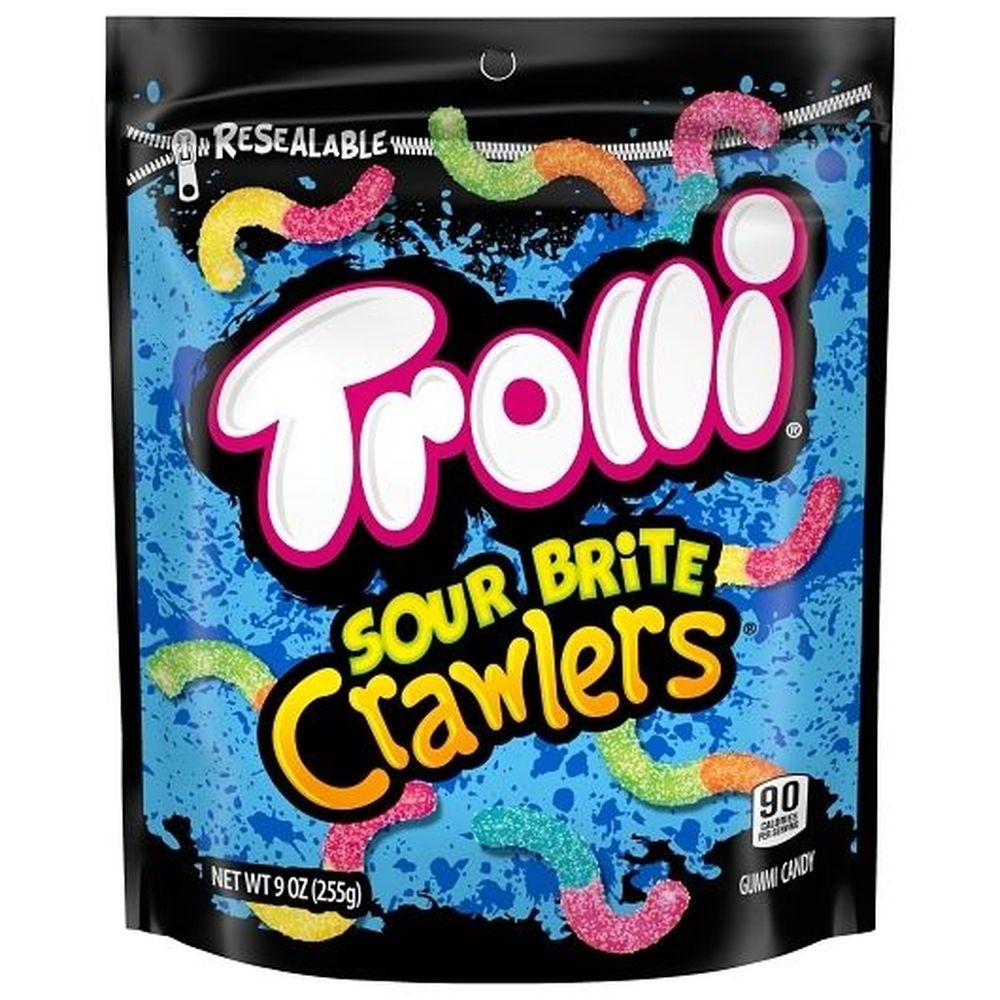 Trolli Minis Sour Brite Crawler Original Gummi Candy, 9 Ounce -- 6 per case.