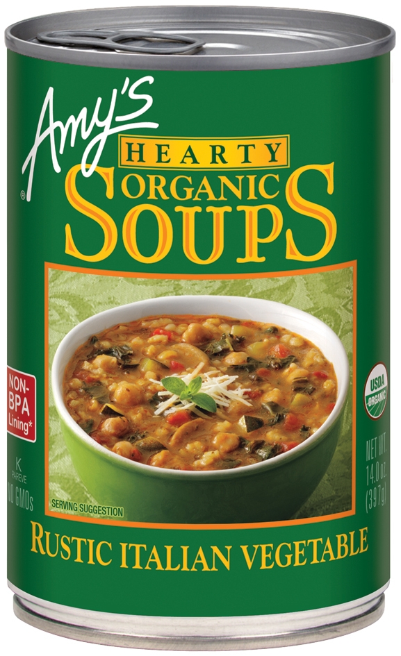 Amys Organic Hearty Rustic Italian Vegetable Soup, 14 Ounce -- 12 per case.