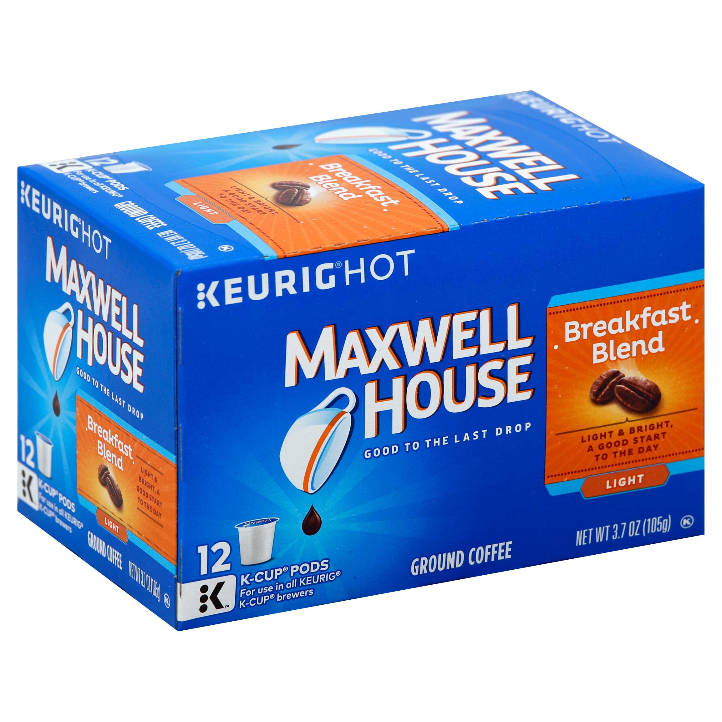 Maxwell House Cafe Collection Breakfast Blend Ground Coffee, 3.7 Ounce -- 6 per case.