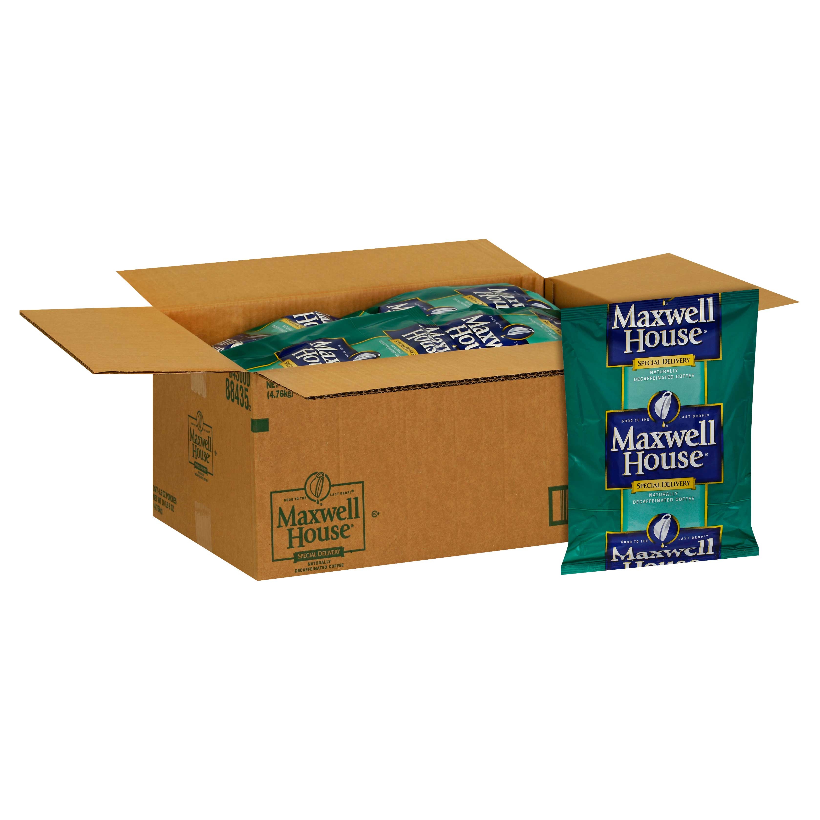 Maxwell House Special Delivery Decaf Ground Coffee - 1.5 oz. pouch, 112 pouches per case