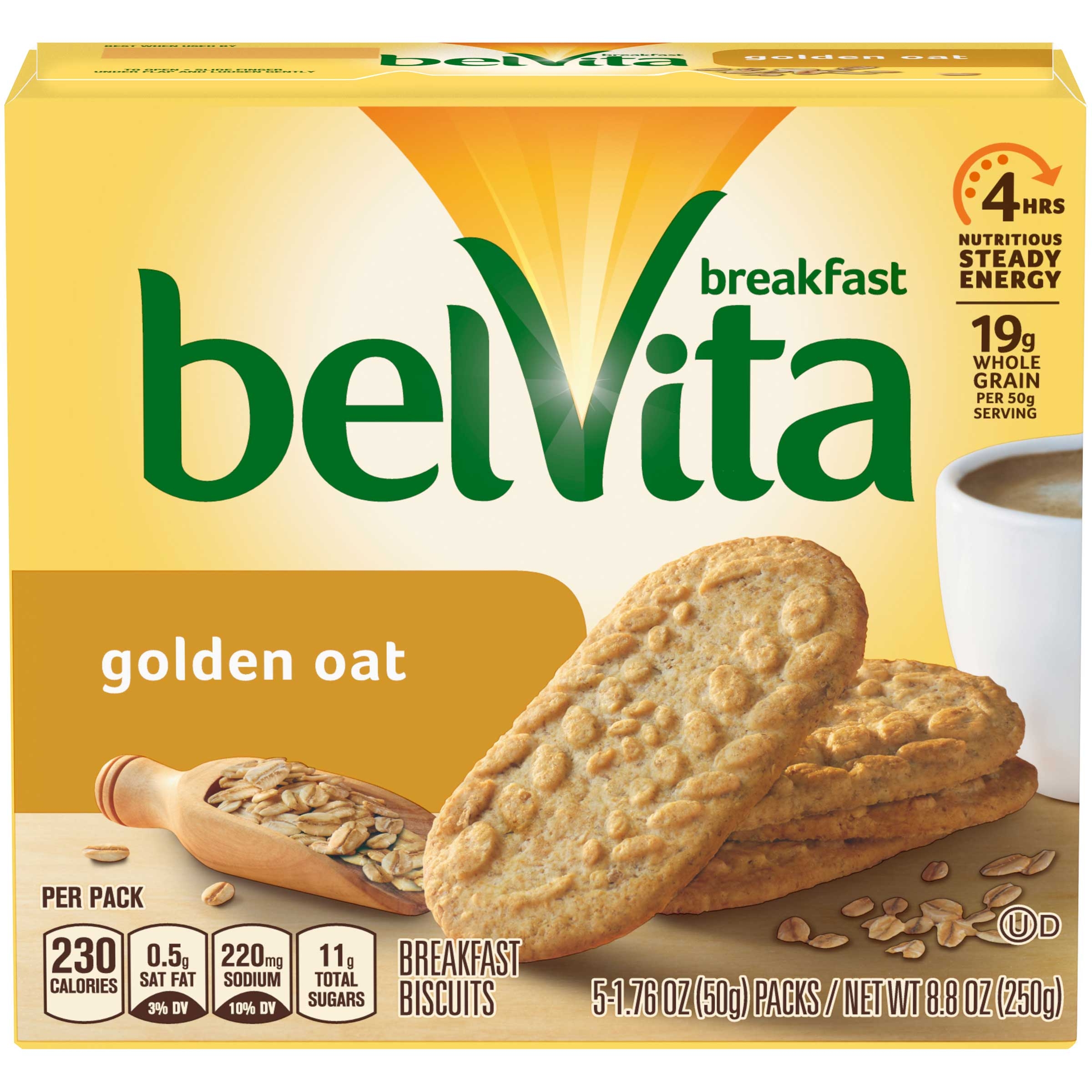 Belvita Breakfast Golden Oat Biscuit, 1.76 Ounce -- 30 per case.