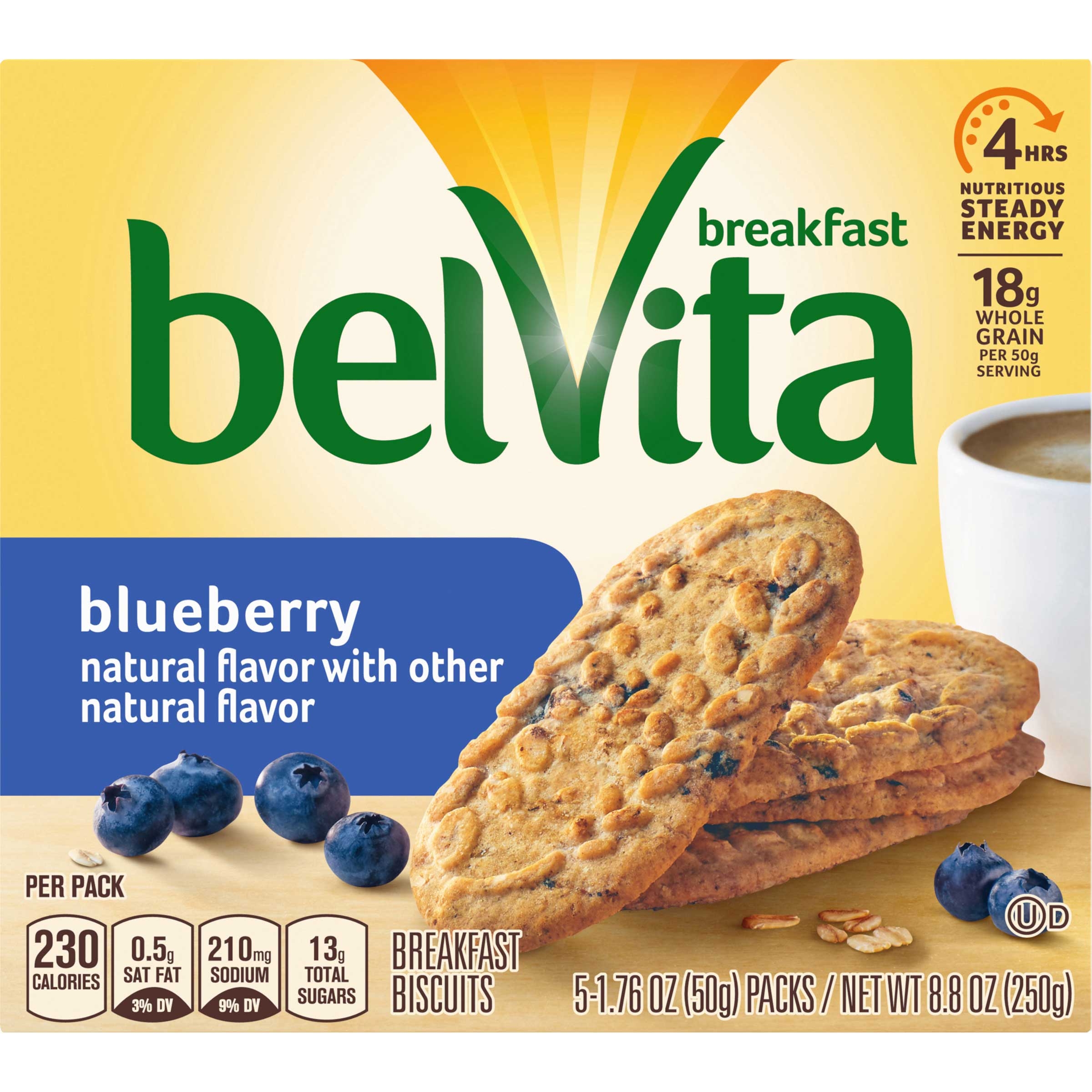 BelVita Blueberry Breakfast Biscuit, 1.76 Ounce -- 30 per case