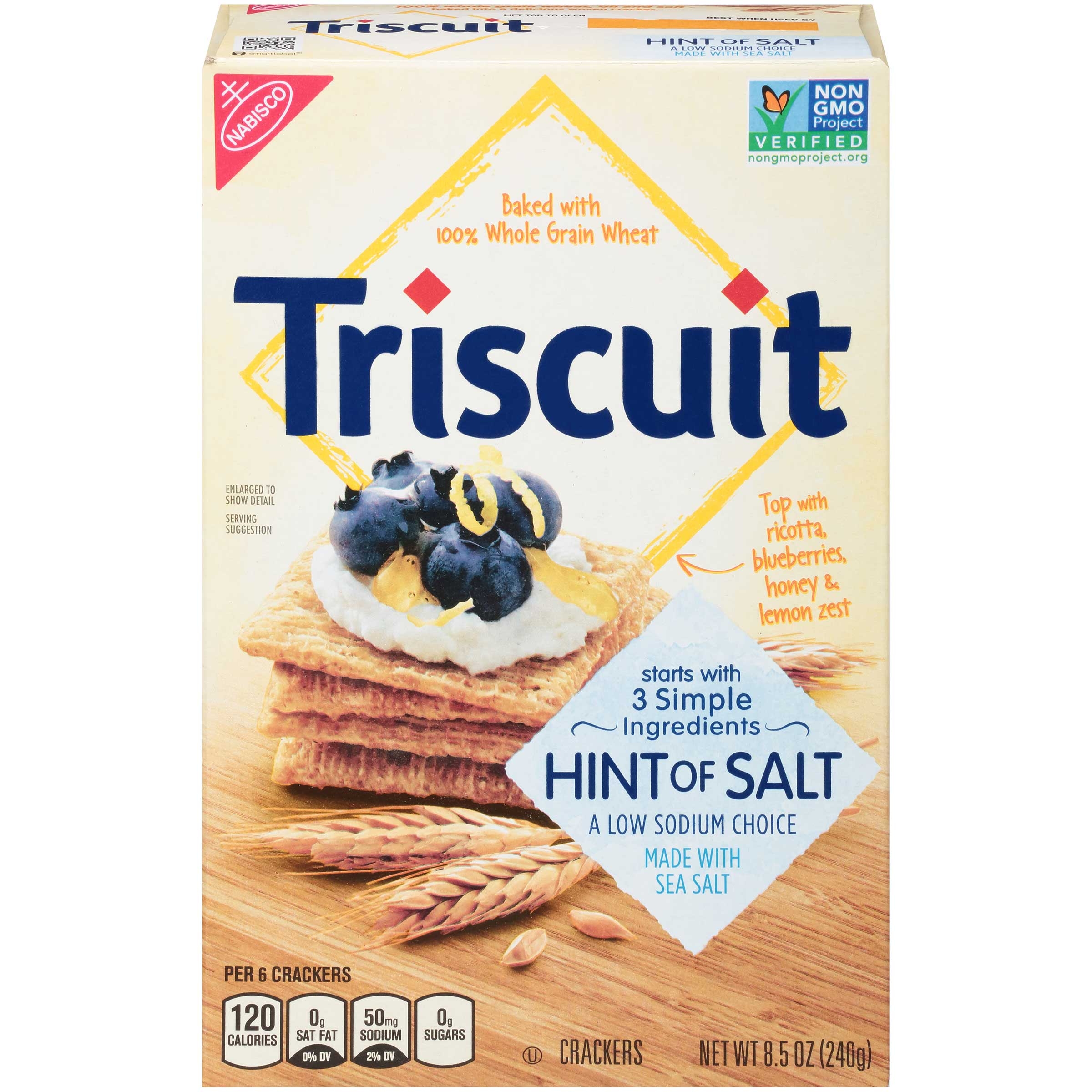 Triscuit Hint of Salt Cracker, 8.5 Ounce -- 6 per case.