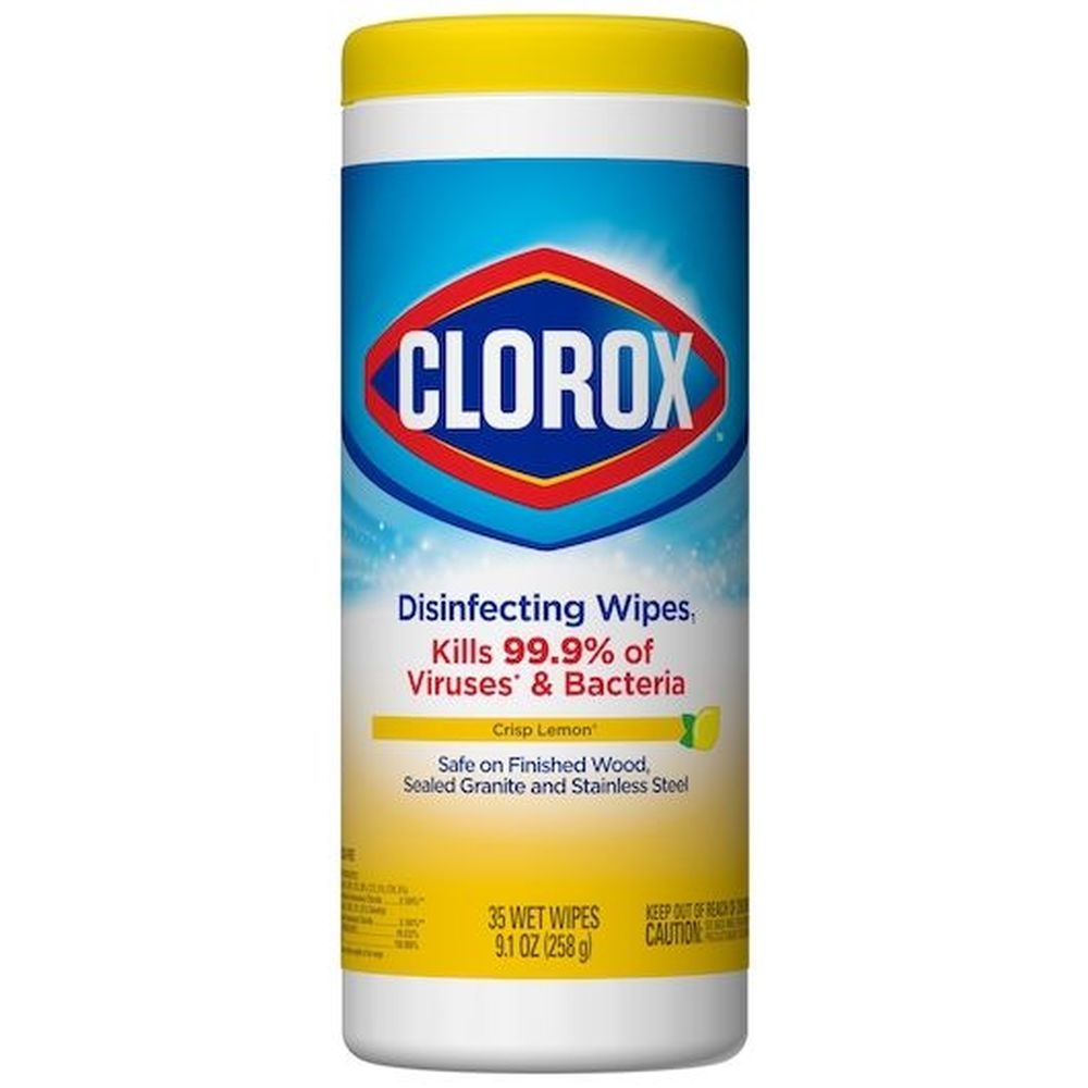 Clorox Crisp Lemon Bleach Free Disinfecting Wipes, 35 count -- 6 per case