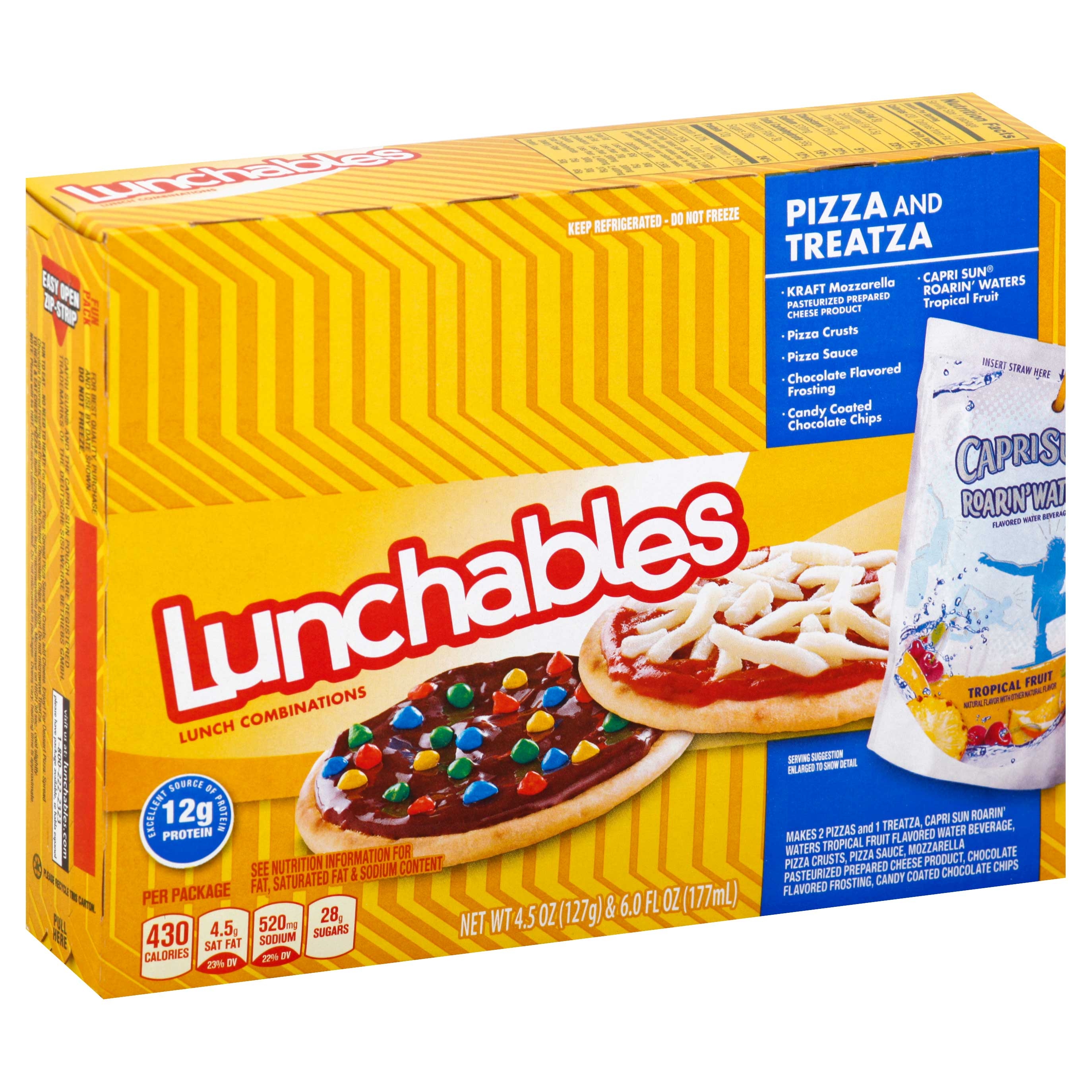 Lunchables Pizza and Treatza Convenience Meals, 0.656 pound -- 8 per case