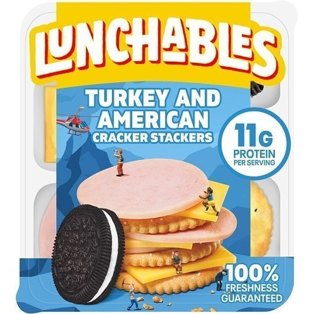 Lunchables Convenience Meals Turkey and American Cracker Stackers, 3.2 Ounce -- 16 per case