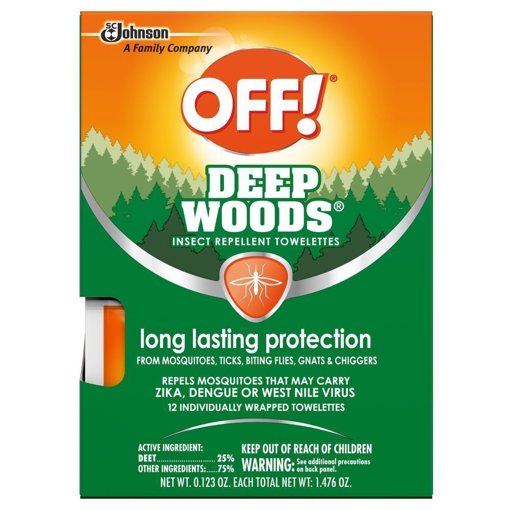 Off! Deep Woods Unscented Insect Repellent Towelette -- 144 Per Case