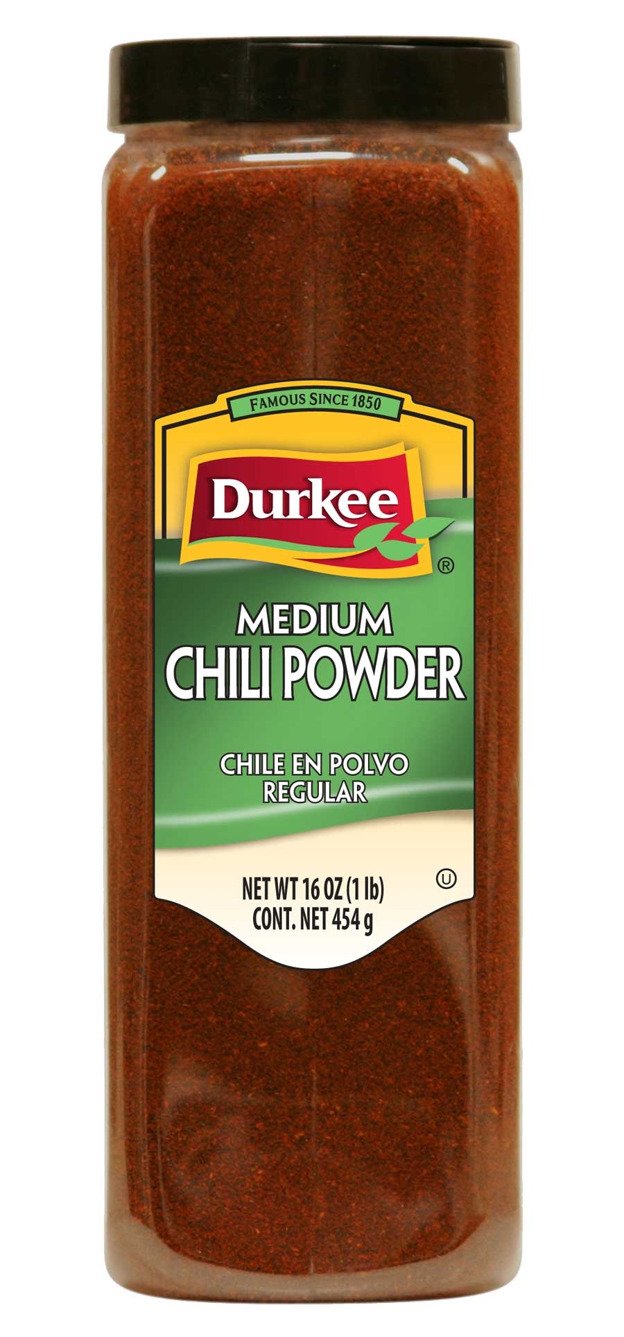 Durkee Medium Chili Powder - 16 oz. container, 6 per case