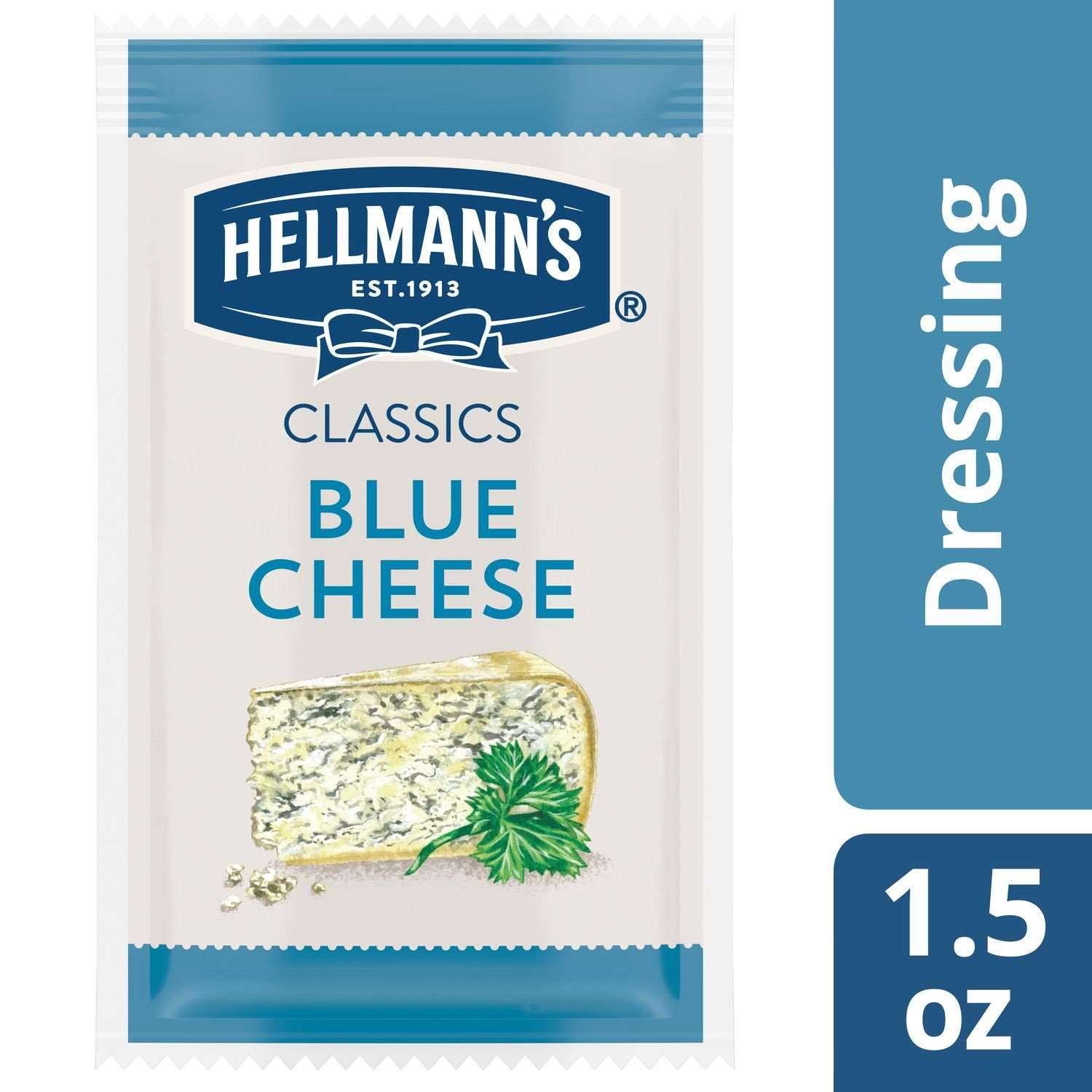 Hellmann's Classics Salad Dressing Portion Control Sachets Blue Cheese 1.5 oz, Pack of 102