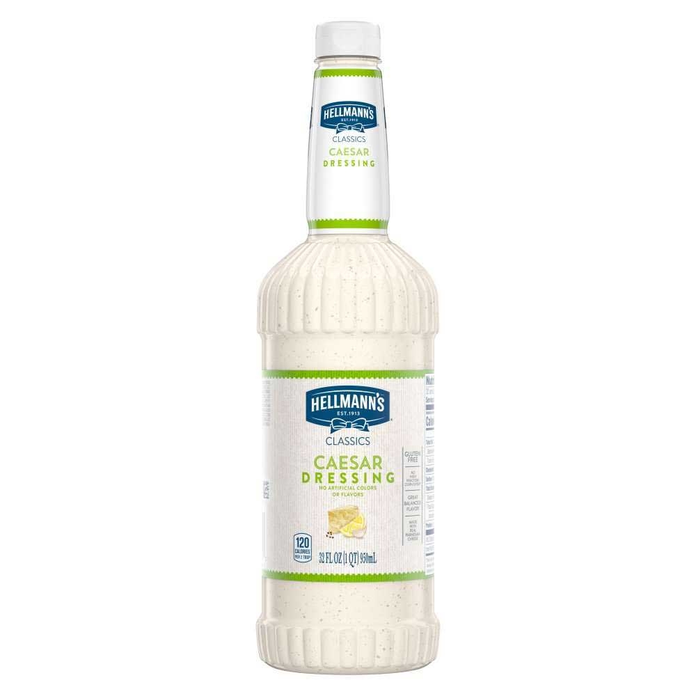 Hellmann's Classics Caesar Salad Dressing Salad Bar Bottle, 32 Ounce -- 6 Per Case