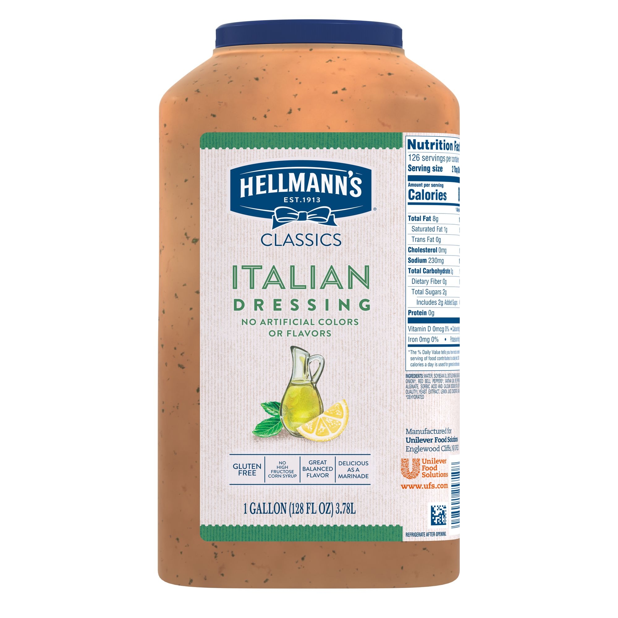 Single Hellmann's Classics Italian Salad Dressing Jug, 1 gallon