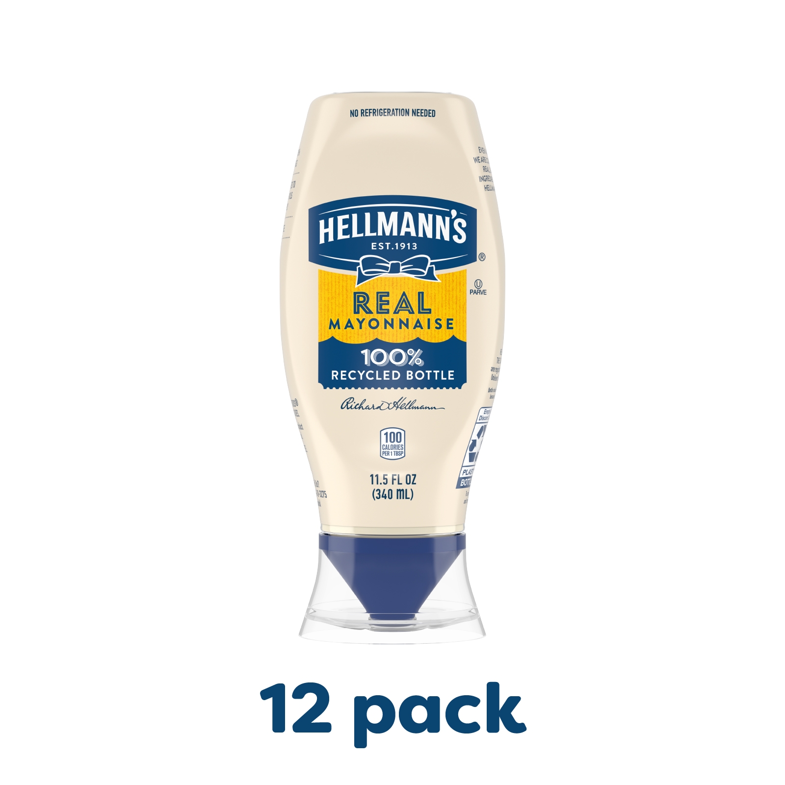 Hellmann's Real Mayonnaise Squeeze Bottle, 11.5 ounce -- 12 per case