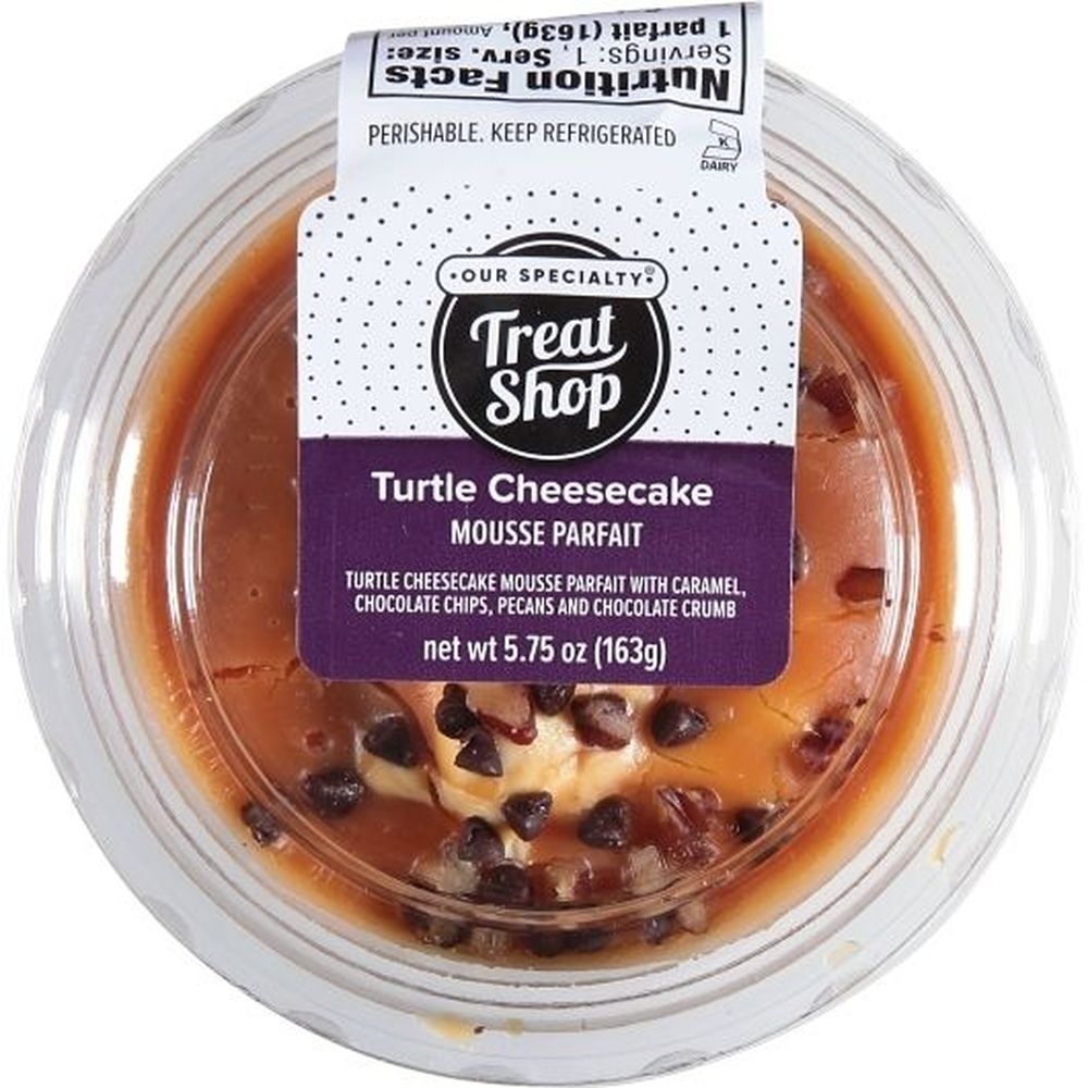 Our Specialty Turtle Cheesecake Mousse Parfait, 0.359 Pound - 8 per case