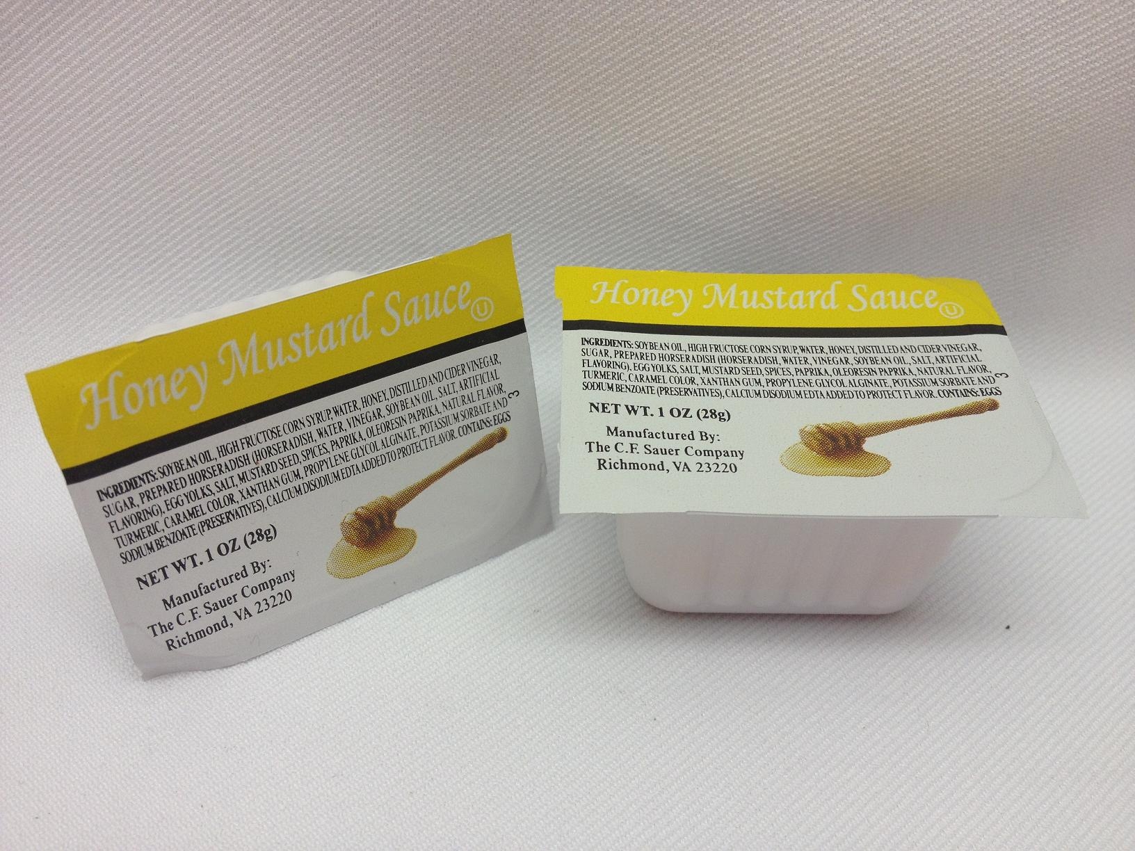 C F Sauer Foods Mustard Honey Cup, 1 Ounce -- 100 per case.