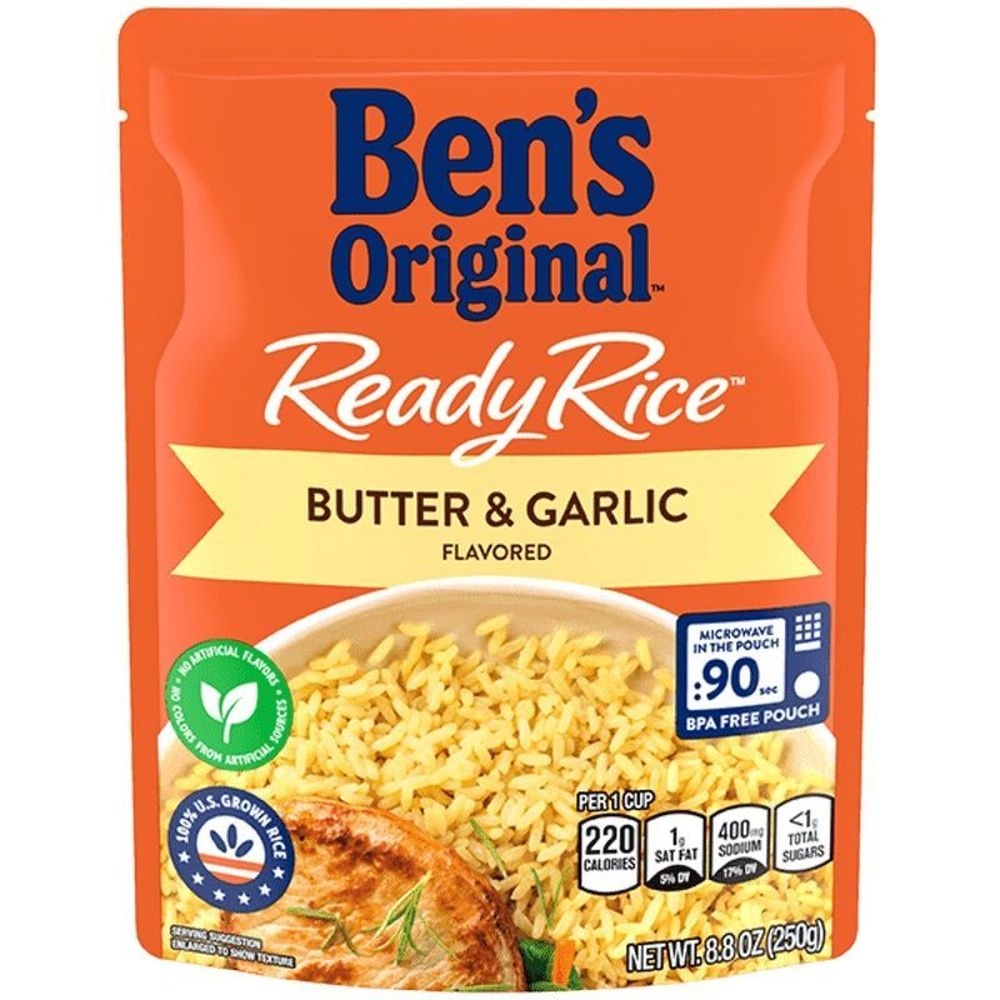 Ben's Original Ready Rice Butter And Garlic Flavored Rice, 8.8 Ounce -- 12 Per Case