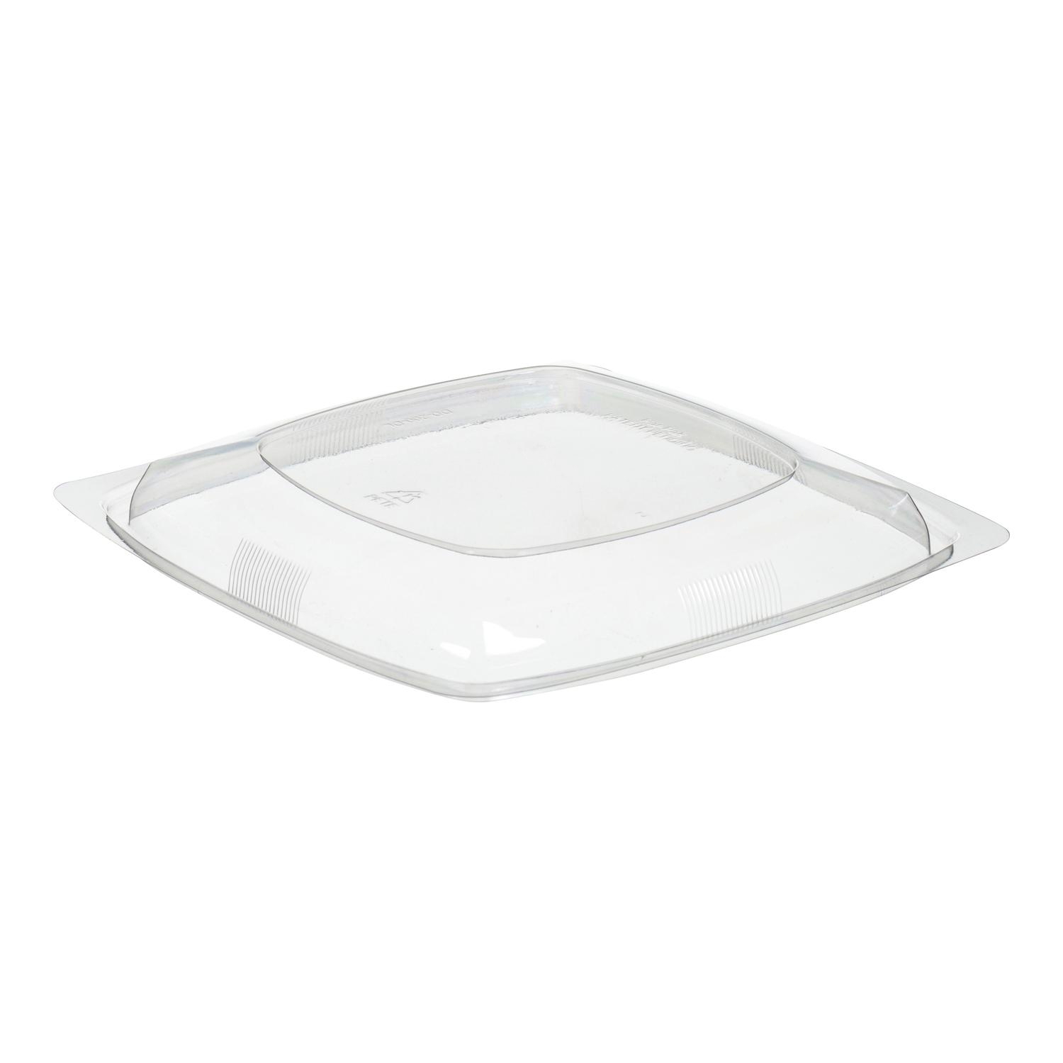 WNA Par Pack PETE Thermoform Clear Dome Lid for Medium Square Bowl -- 300 per case.