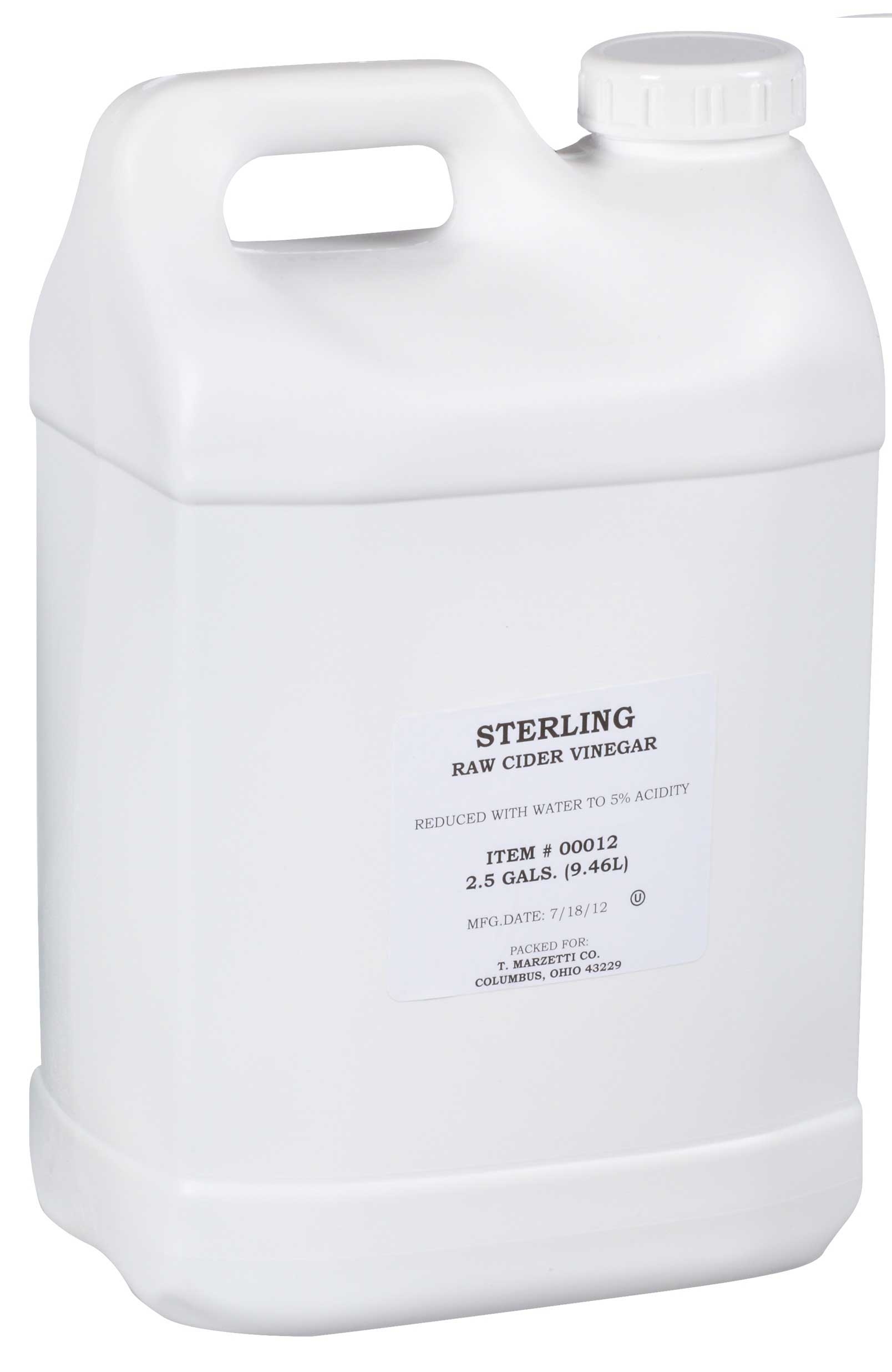 Sterling Raw Cider Vinegar, 2.5 Gallon -- 2 per case